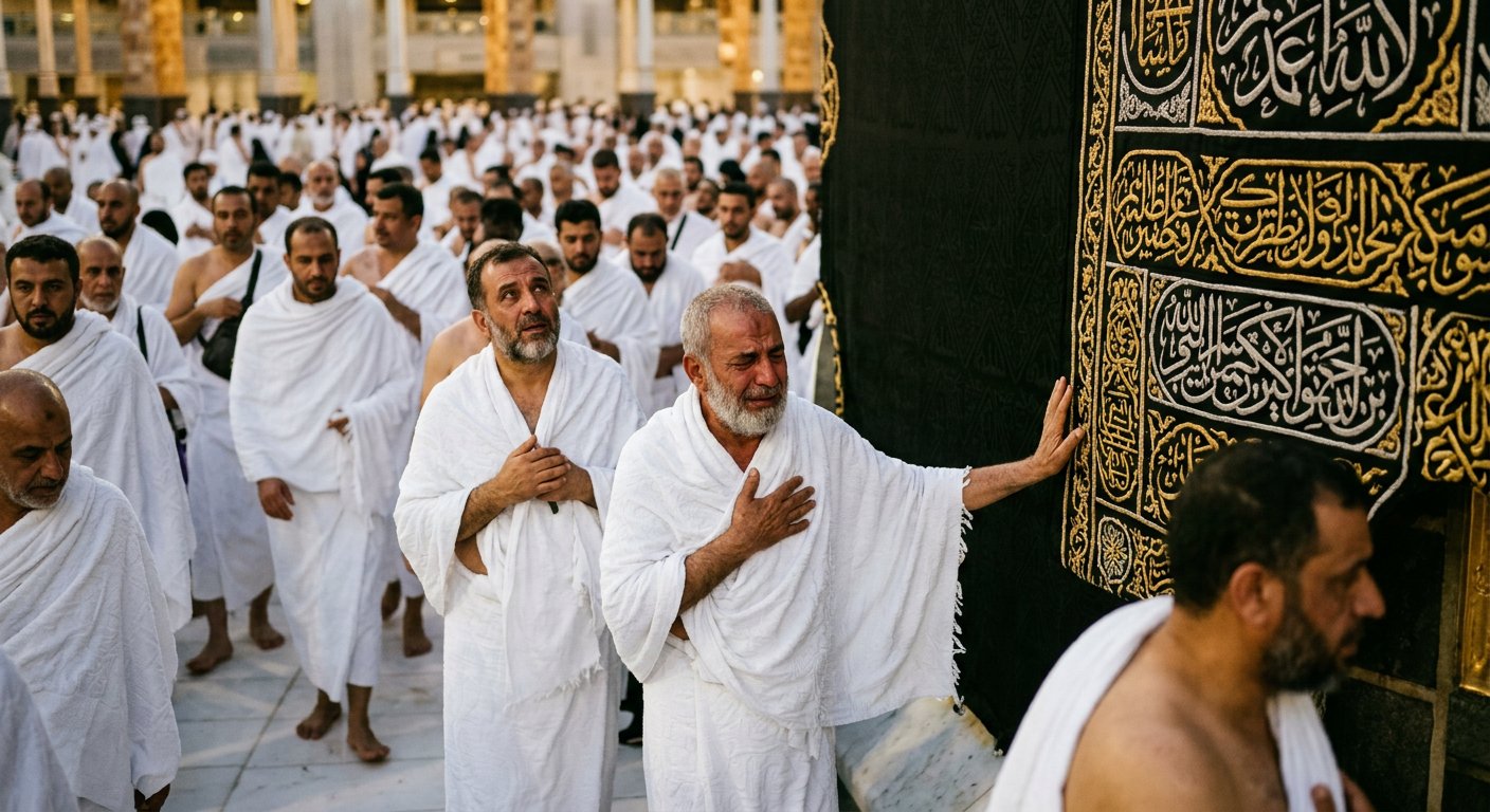 Jamaah bertawaf mengelilingi Ka'bah